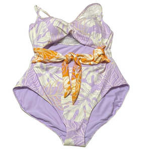 CALIA by Carrie Underwood Tie Front One Pc Swimsuit Sz 14